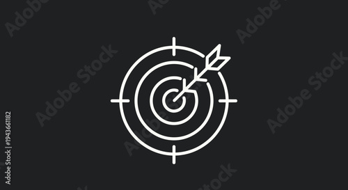 Target with Arrow in the Center Aiming for Success.