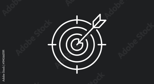 Target with Arrow in the Bullseye Icon.