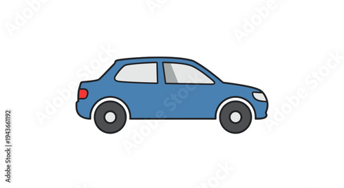 Vector blue car icon