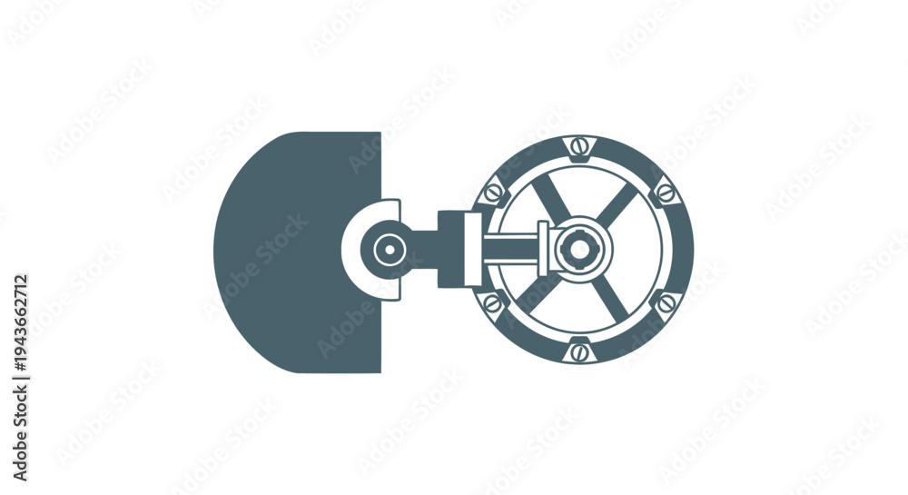 Fototapeta premium Stylized Illustration of a Mechanical Gear System.