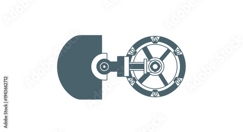 Stylized Illustration of a Mechanical Gear System.