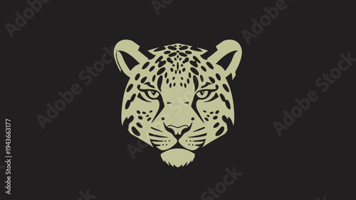 Stylized Jaguar Head Graphic Design Illustration.