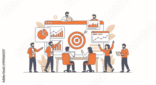 Team Collaboration and Business Strategy Meeting.