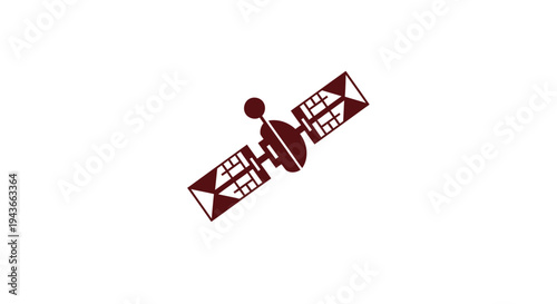Stylized satellite icon representing space exploration and communication technology.