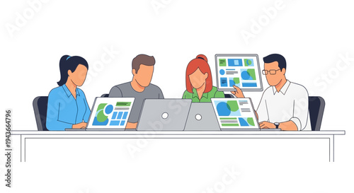 Team Collaboration Meeting Discussing Project Strategy.