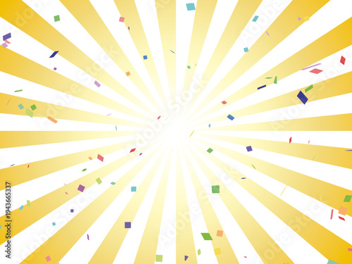 集中線、漫画、アメコミ、背景、紙吹雪、ベクター、イベント、イラスト、放射線、