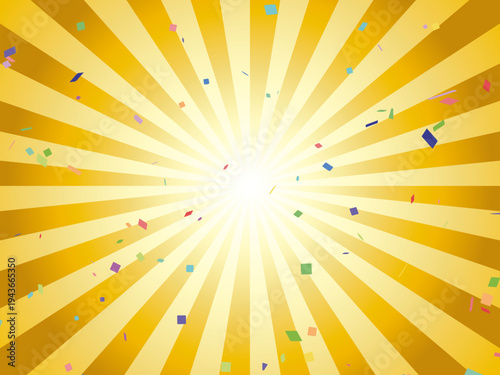 集中線、漫画、アメコミ、背景、紙吹雪、ベクター、イベント、イラスト、放射線、