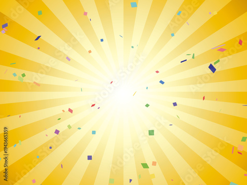 集中線、漫画、アメコミ、背景、紙吹雪、ベクター、イベント、イラスト、放射線、