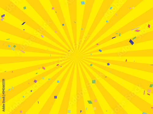 集中線、漫画、アメコミ、背景、紙吹雪、ベクター、イベント、イラスト、放射線、