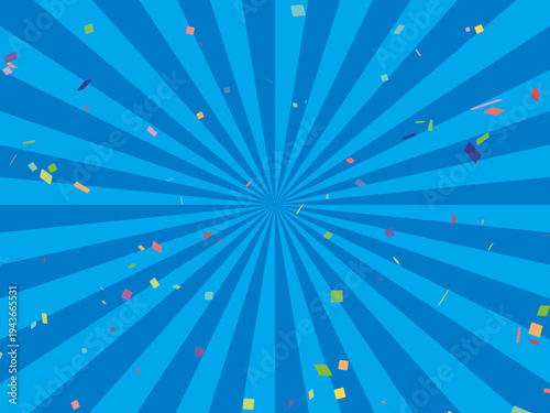 集中線、漫画、アメコミ、背景、紙吹雪、ベクター、イベント、イラスト、放射線、