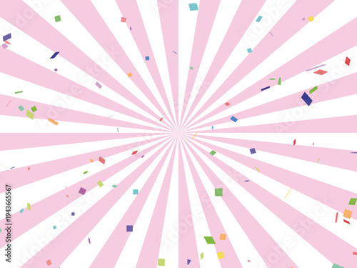 集中線、漫画、アメコミ、背景、紙吹雪、ベクター、イベント、イラスト、放射線、