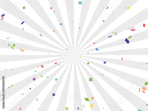 集中線、漫画、アメコミ、背景、紙吹雪、ベクター、イベント、イラスト、放射線、