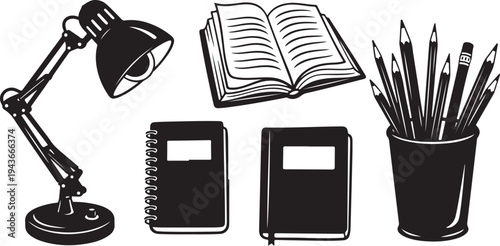 Stationery and office supplies for learning and writing purposes