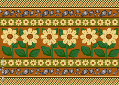 beautiful abstract floral pattern there are many flowers and botanical stuff in it such as petal leaf stem and pollen it gives lovely design of floral background floral wallpaper and floral bg