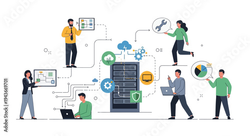 Teamwork and Technology in Modern Business Operations.