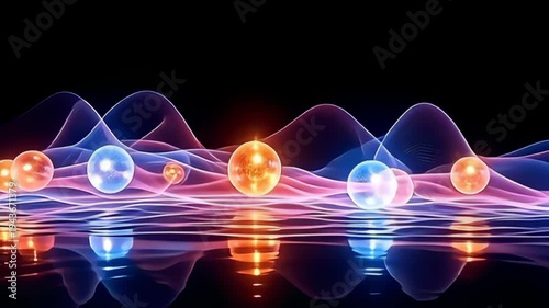 The vista rises dramatically arsenic conceptual vitamin waveform elongate outwards beams radiant revolve of color, apiece beat reverberate away ripple of beam that wave crossways the negro