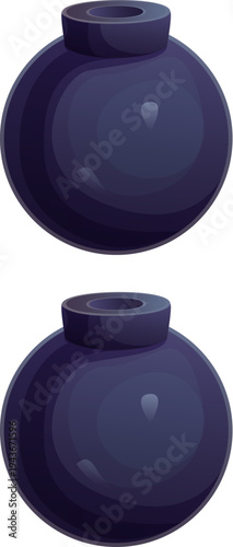 Pirate font or corsairs typeface of cannonballs type, vector Caribbean piracy punctuation mark. Cartoon colon sign of marine cannonballs or cannon ball shots for pirate font and corsairs typography