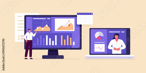Remote team collaboration using data analytics and video conferencing