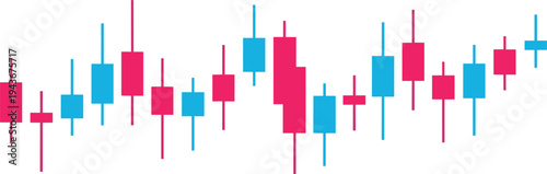 Colorful Stock Market Candlestick Trading Chart Showing Bullish and Bearish Price Movements for Financial Market Analysis, Investment Strategy, and Forex Trading Visualization