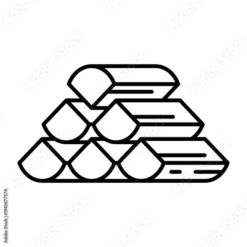 log pile line icon
