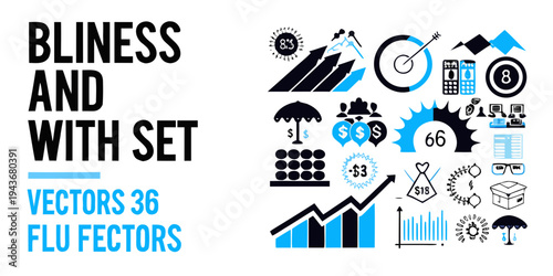 Bliness and with set vectors 36 flu fectors graphic collection
