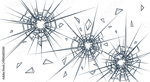 Abstract Shattered Glass Broken Surface Texture Background