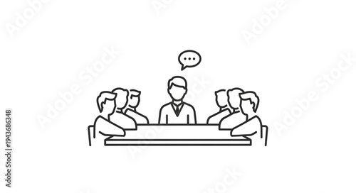 Business Meeting with Multiple Participants and a Presenter.