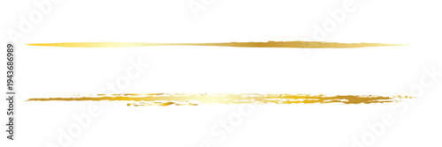 Ink Calligraphic Brush Stroke Vector, gold brush marks, gold color stain, golden brush stroke, golden texture, Set of vector sparkle golden mascara brush strokes. Luxury decor of gold  shiny foil.