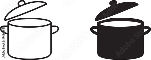 Pot icon simple monochrome silhouette.