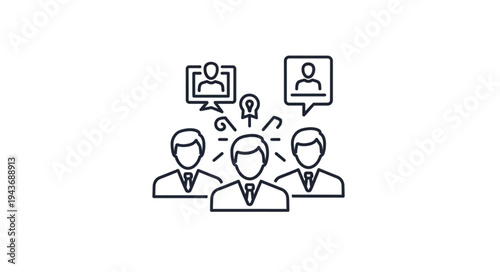 Businesspeople Engaged in a Collaborative Meeting or Discussion.