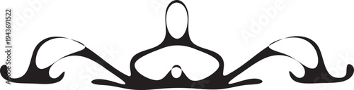 Black ornamental border vector