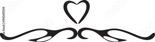 Black heart shaped decorative border vector