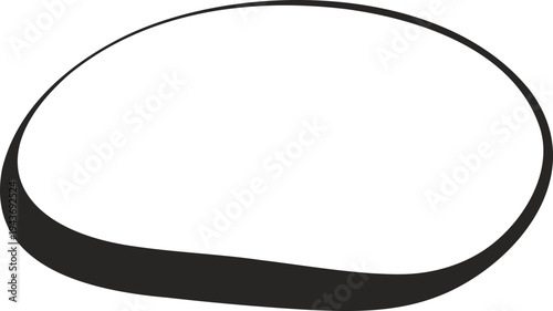 Vector black rubber belt icon