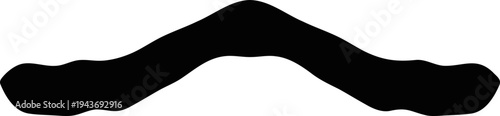 Vector mustache silhouette icon