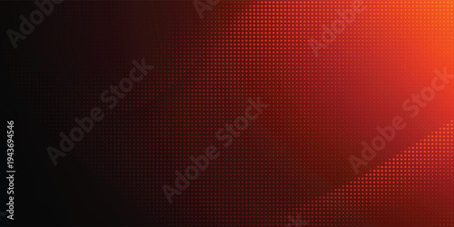Abstract background with vibrant orange and black gradient halftone patterns eps10