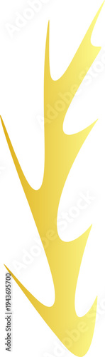 Golden deer antlers vector illustration