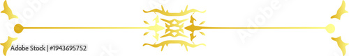 Golden ornamental border vector element