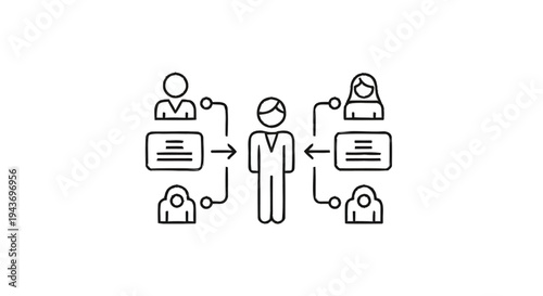 Teamwork and Collaboration Concept with People and Documents.