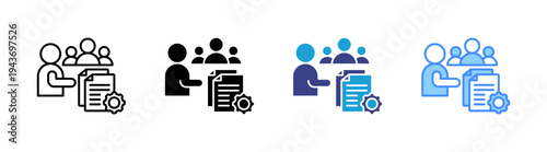 Servant icon set multiple style collection