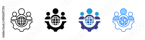 Public Service icon set multiple style collection