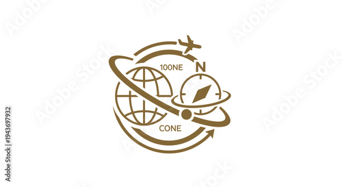 Travel and Exploration Concept with Globe and Compass.