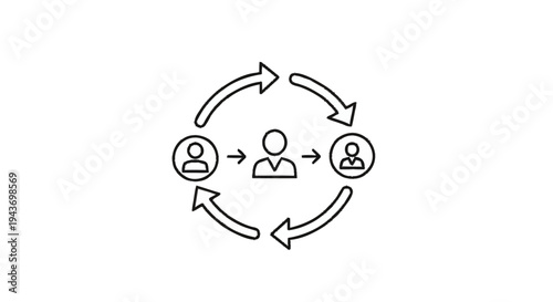 Teamwork and Collaboration Concept with People in a Circle.
