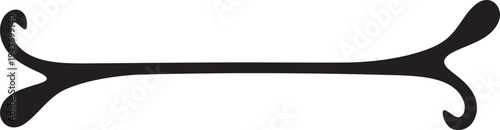 Vector decorative divider line element