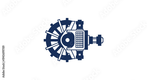 Vintage Mechanical Device with Intricate Gears and Components.