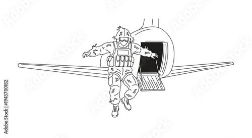 Soldier Parachuting from Helicopter - Military Action and Adventure