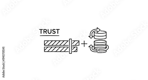 Trust and Data Security Concept Illustration.