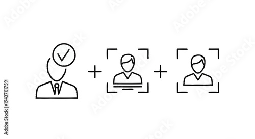 User identification and verification process illustration.