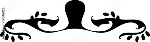 Black ornamental vector border design element