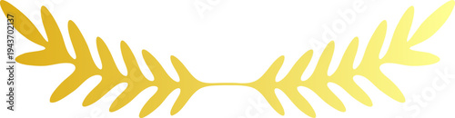 Golden laurel wreath vector, award symbol