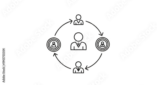 Teamwork and Collaboration Network Diagram.